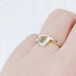 Trillion cut Lemon Quartz Ring in White Gold - Victoria's Jewellery