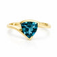 Cali, a Trillion cut London Blue Topaz Ring - Victoria's Jewellery