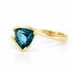 Cali, a Trillion cut London Blue Topaz Ring - Victoria's Jewellery