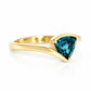 Cali, a Trillion cut London Blue Topaz Ring - Victoria's Jewellery