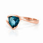 Cali, a Trillion cut London Blue Topaz Ring - Victoria's Jewellery