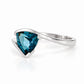 Cali, a Trillion cut London Blue Topaz Ring - Victoria's Jewellery