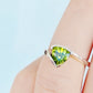Trillion cut Peridot Ring in White Gold - Victoria's Jewellery