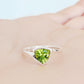 Trillion cut Peridot Ring in White Gold - Victoria's Jewellery