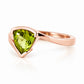 Cali, a Trillion Cut Peridot Ring - Victoria's Jewellery