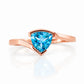 Cali, a Trillion cut Swiss Blue Topaz Ring - Victoria's Jewellery