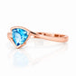Cali, a Trillion cut Swiss Blue Topaz Ring - Victoria's Jewellery