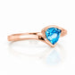Cali, a Trillion cut Swiss Blue Topaz Ring - Victoria's Jewellery