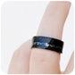 Black Tungsten and Meteorite Mens Wedding Ring - Victoria's Jewellery