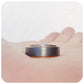 Victor, Brushed Tungsten Ring with Rose Gold Edges - 8mm
