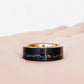 Andre, a Meteorite and Brushed Tungsten Mens Wedding Ring - 8mm
