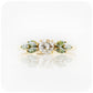 Moissanite Nature inspired Round and Marquise cut Engagement Ring - Victoria's Jewellery