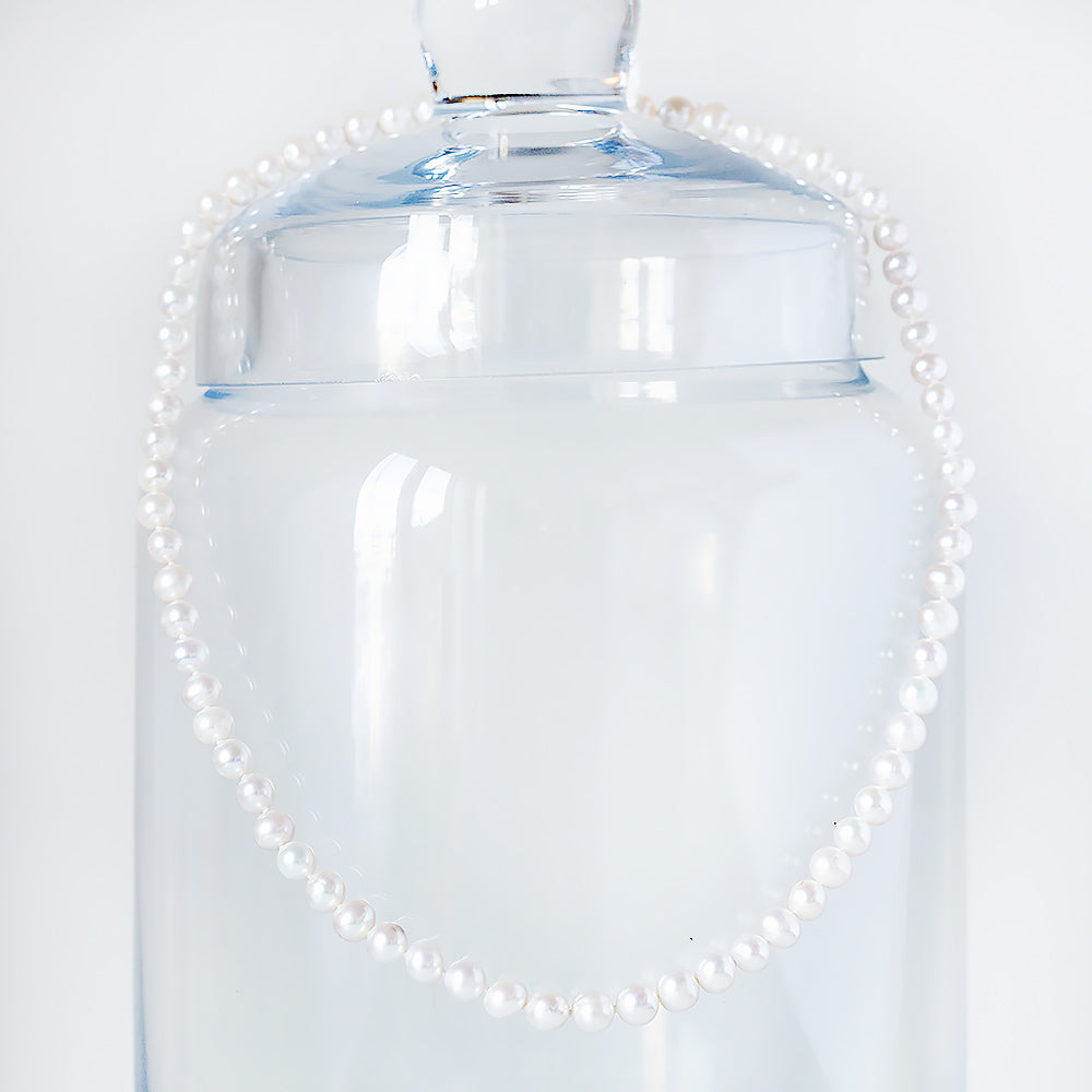 6-7mm White Fresh Water Pearl Necklace