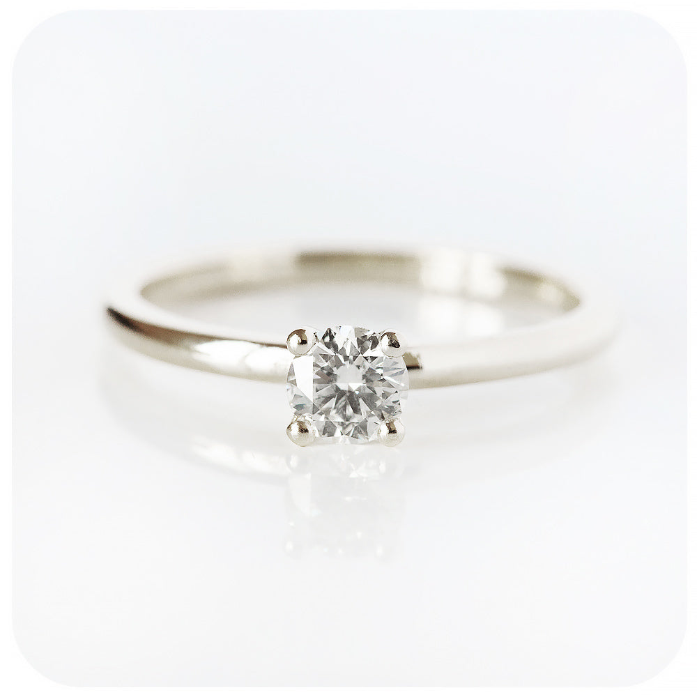 Brilliant cut Lab Grown Diamond Solitaire Engagement Ring - Victoria's Jewellery