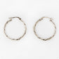 9k White Gold Twisted Hoop Earrings - 20mm - Victoria's Jewellery