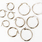 9k White Gold Twisted Hoop Earrings - 20mm - Victoria's Jewellery