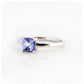 Cushion cut Tanzanite Solitaire Ring - December Birthstone - Victoria's Jewellery