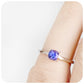 Cushion cut Tanzanite Solitaire Ring - December Birthstone - Victoria's Jewellery