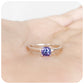 Cushion cut Tanzanite Solitaire Ring - December Birthstone - Victoria's Jewellery