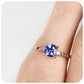 Cushion cut Tanzanite Solitaire Ring - December Birthstone - Victoria's Jewellery