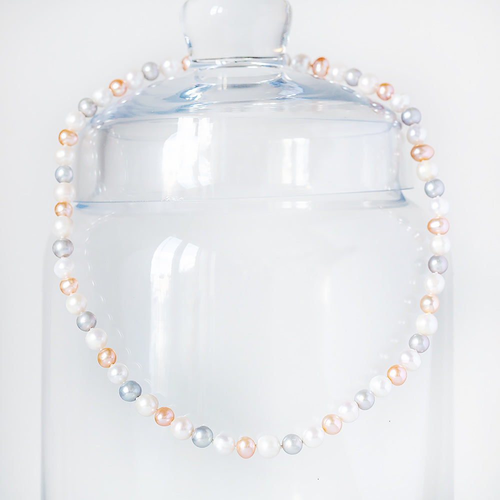 6.5-8mm Natural Fresh Water Pearl Necklace