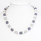 8-10mm White, Grey and Peacock Fresh Water Pearl Necklace