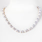 7-8mm White and Grey Fresh Water Pearl Necklace