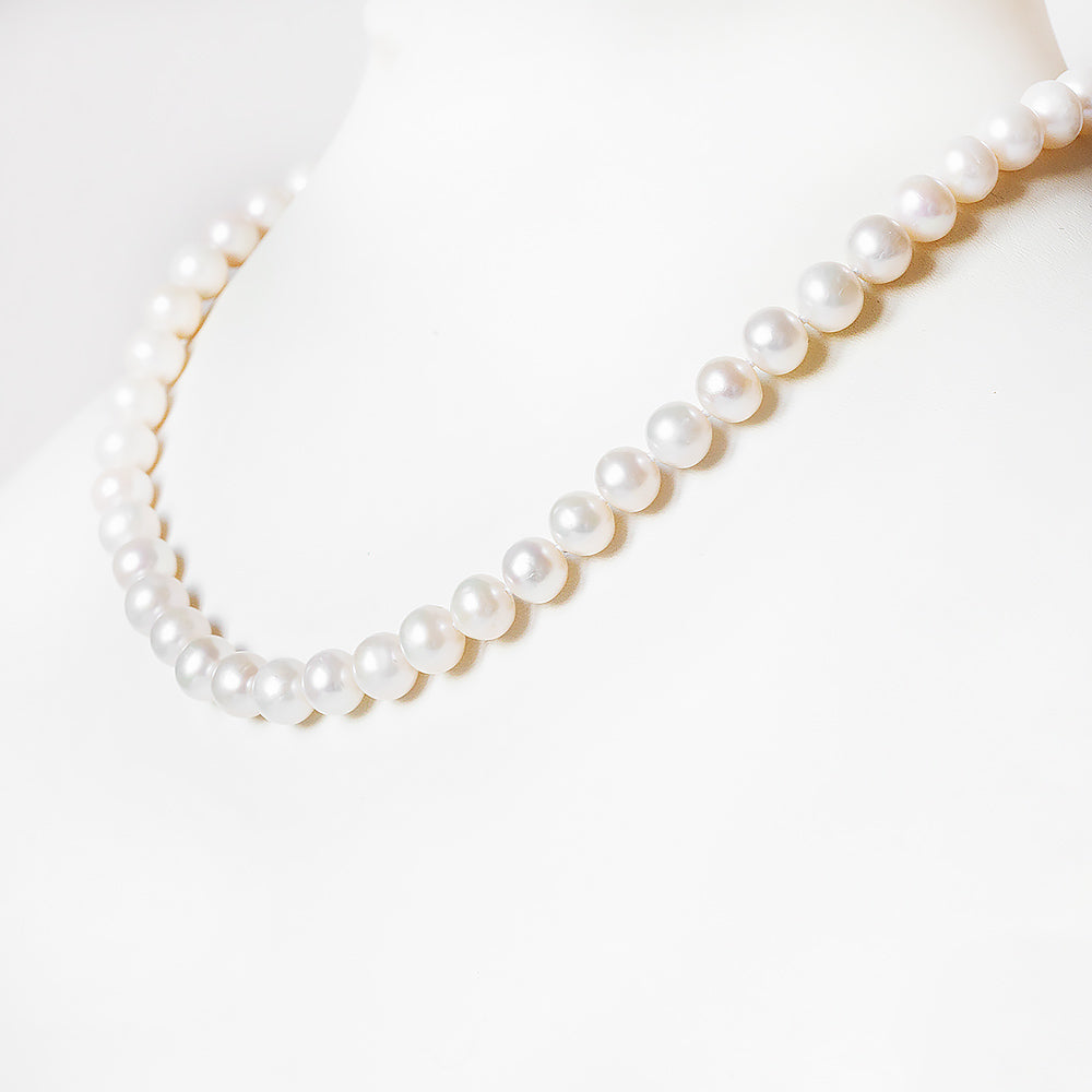 7.5-8mm White Fresh Water Pearl Necklace