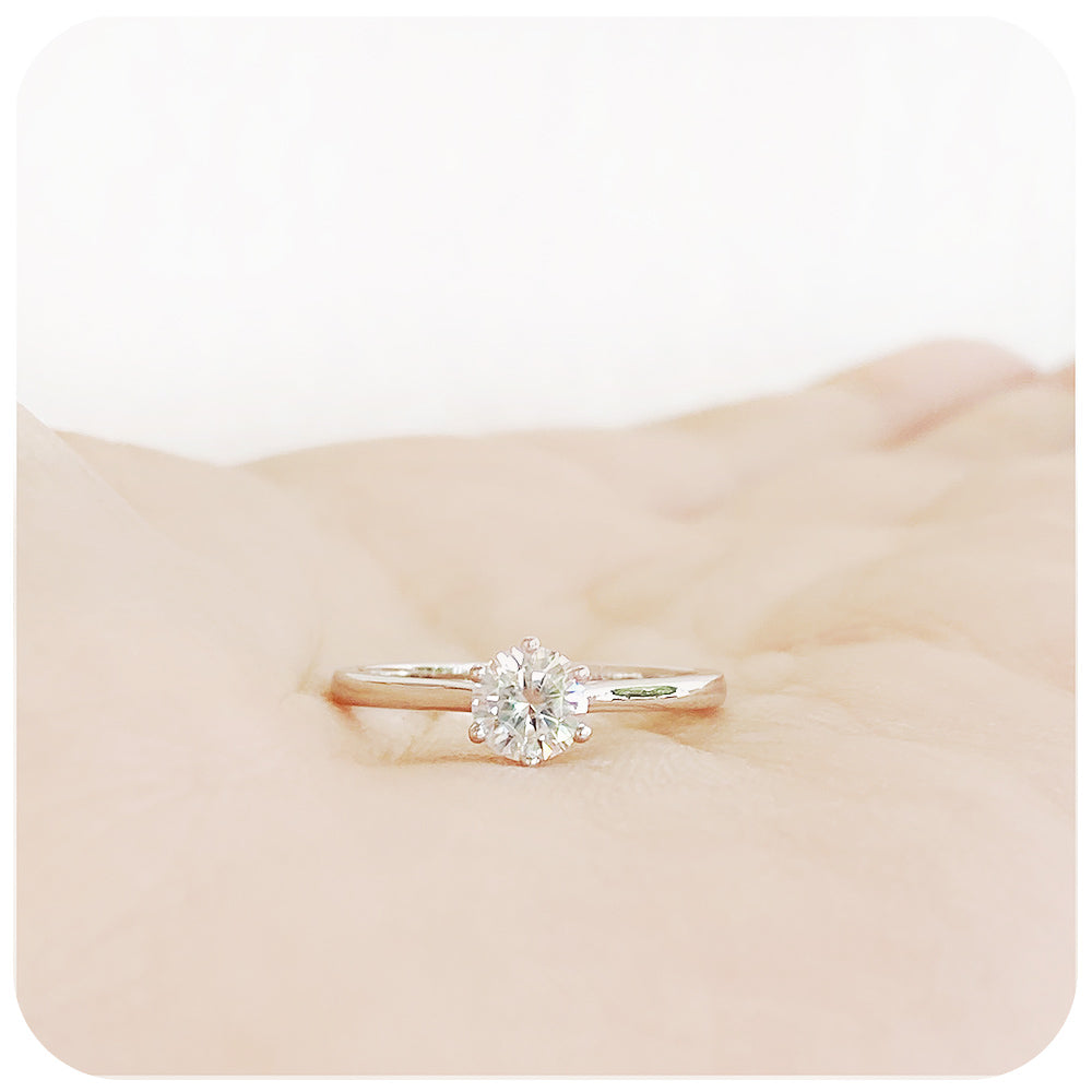 Brilliant cut Lab Grown Diamond Solitaire Engagement Ring - Victoria's Jewellery