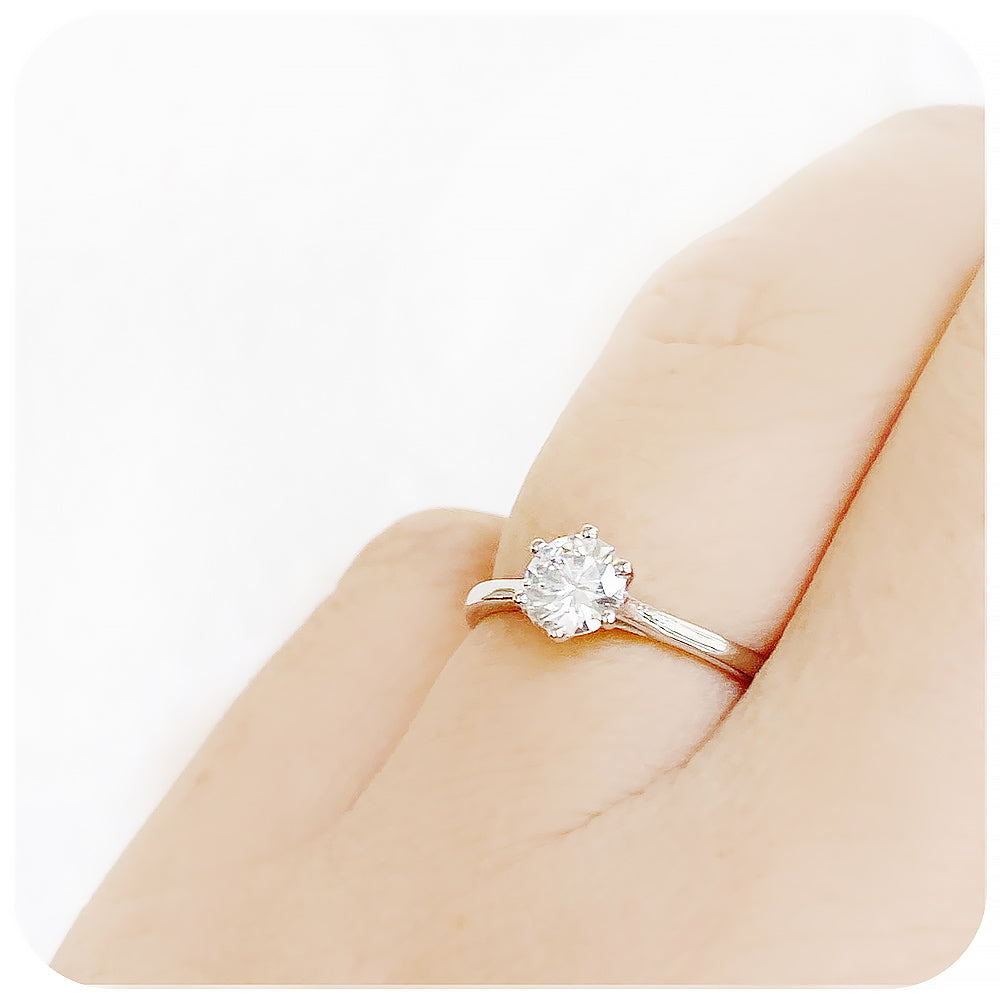 Brilliant cut Lab Grown Diamond Solitaire Engagement Ring - Victoria's Jewellery