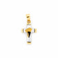 Yellow and White Gold Cross Pendant