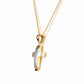 Yellow and White Gold Cross Pendant