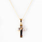 Yellow and White Gold Cross Pendant