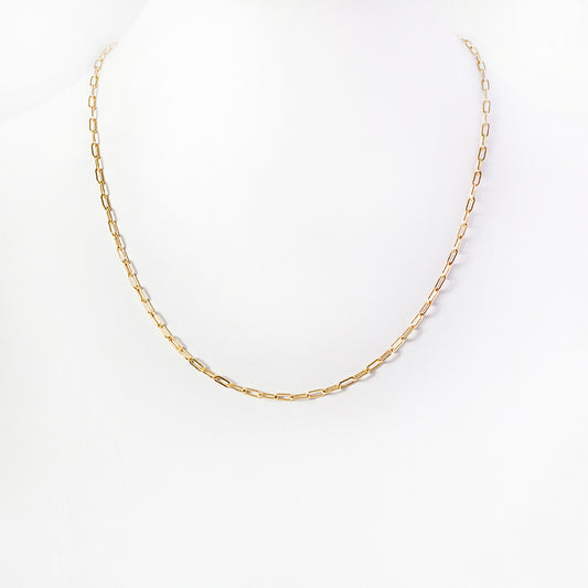 9k Yellow Gold Baby Paper Clip Chain - Victoria's Jewellery