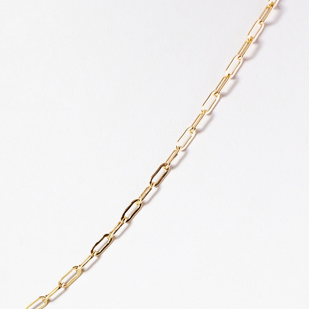 9k Yellow Gold Baby Paper Clip Chain - Victoria's Jewellery