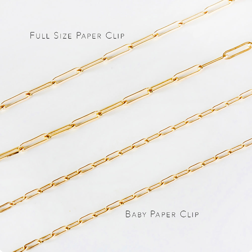 9k Yellow Gold Baby Paper Clip Bracelet - Victoria's Jewellery