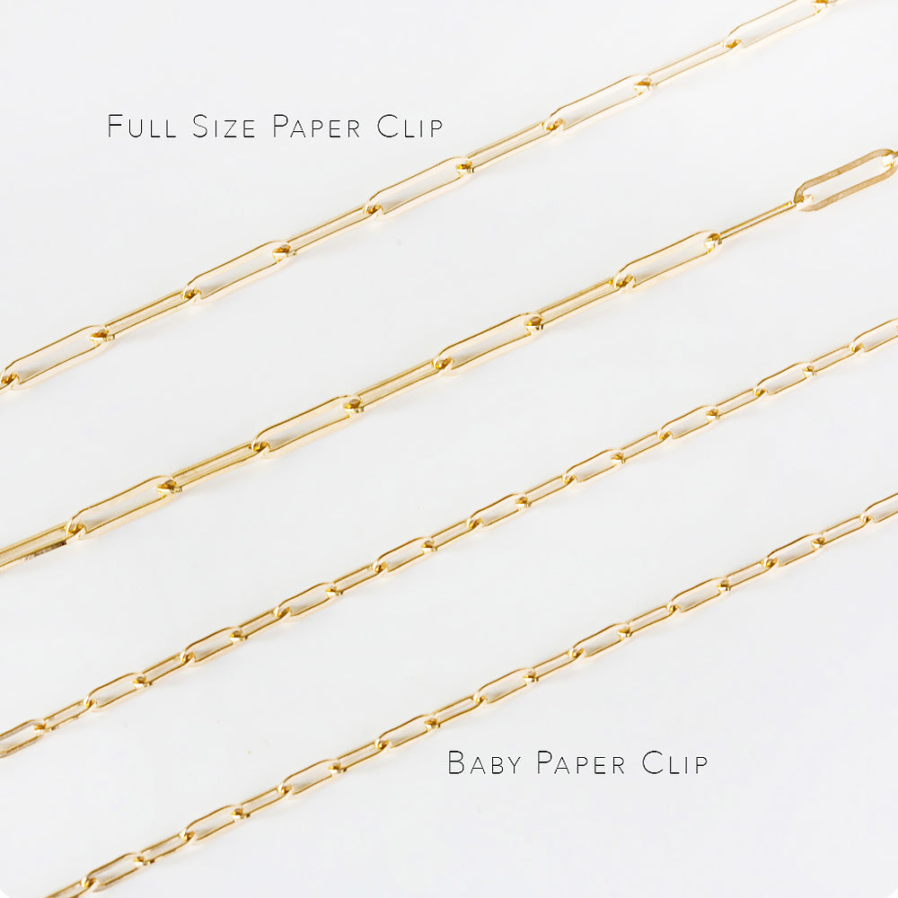 9k Yellow Gold Paper Clip Chain - Victoria's Jewellery