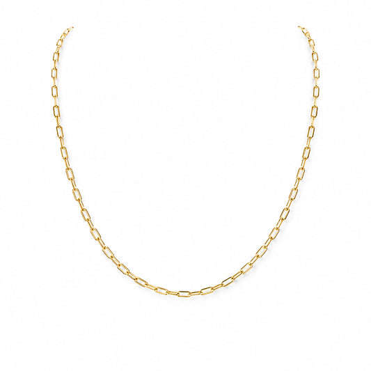 9k Yellow Gold Baby Paper Clip Chain