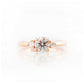 Round cut Lab Diamond Trilogy Engagement Ring in Rose Gold - Victoria's Jewellery