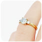 Round Brilliant cut Lab Diamond Trilogy Engagement Ring in Yellow Gold - Victoria's Jewellery