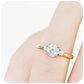 Round Brilliant cut Lab Diamond Trilogy Engagement Ring in Yellow Gold - Victoria's Jewellery