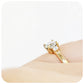 Round Brilliant cut Lab Diamond Trilogy Engagement Ring in Yellow Gold - Victoria's Jewellery