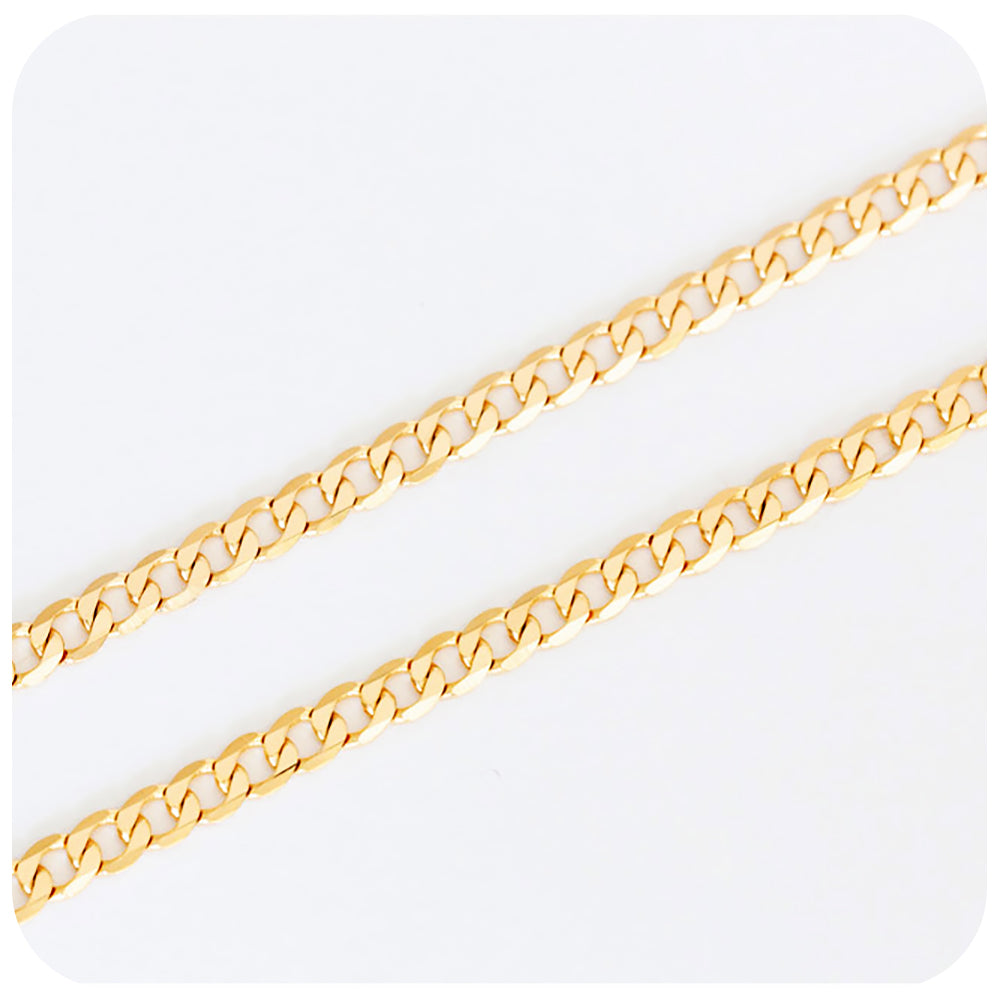 9k Yellow Gold Curb Bracelet - 4.2mm