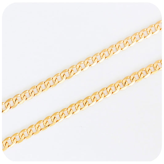 9k Yellow Gold Curb Bracelet - 7.5mm