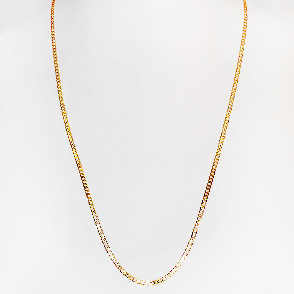 Yellow Gold Curb Chain - 3mm - Victoria's Jewellery