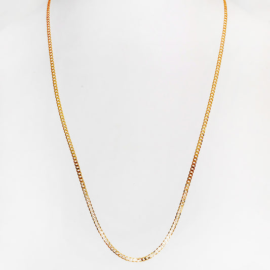 Yellow Gold Curb Chain - 3mm - Victoria's Jewellery