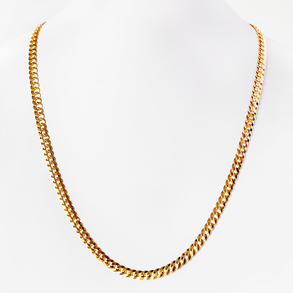 Yellow Gold Curb Chain - 4.2mm - Victoria's Jewellery