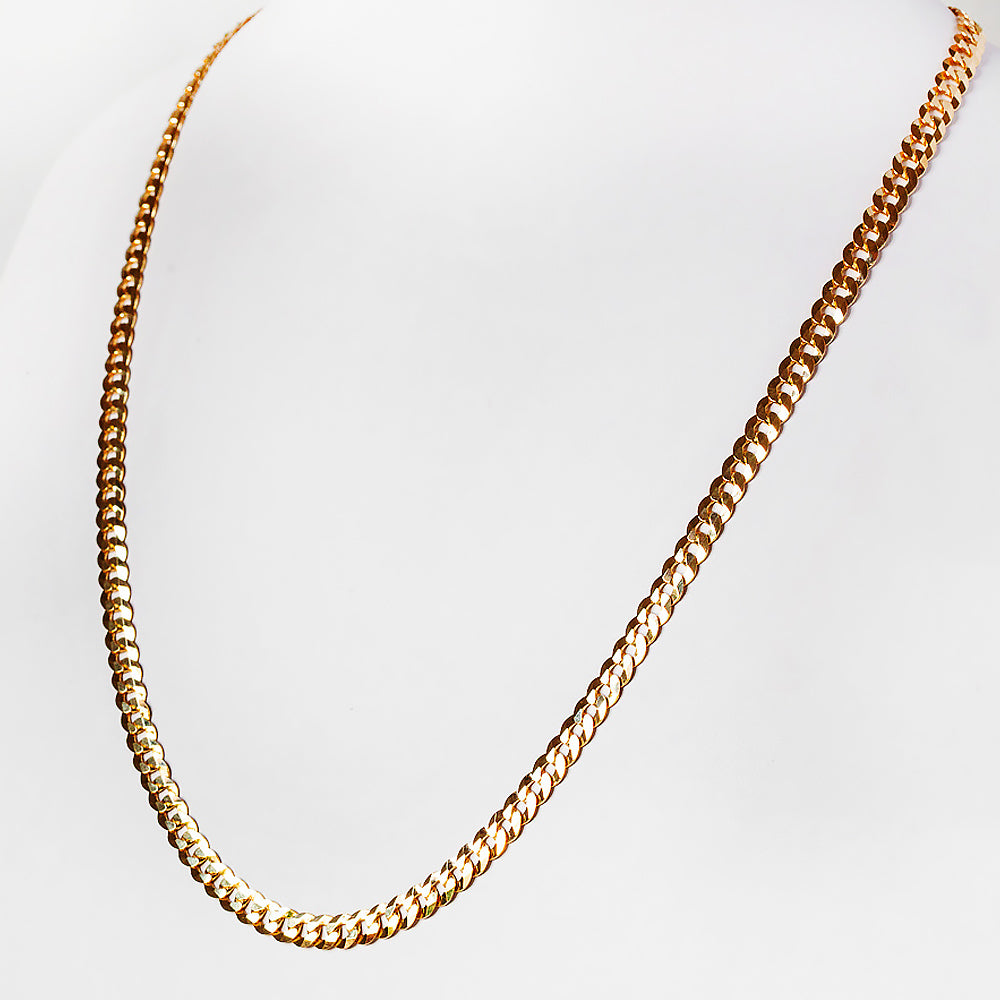 Yellow Gold Curb Chain - 4.2mm - Victoria's Jewellery