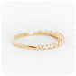 Brilliant cut Diamond half eternity stack ring in yellow gold - Victoria's Jewellery