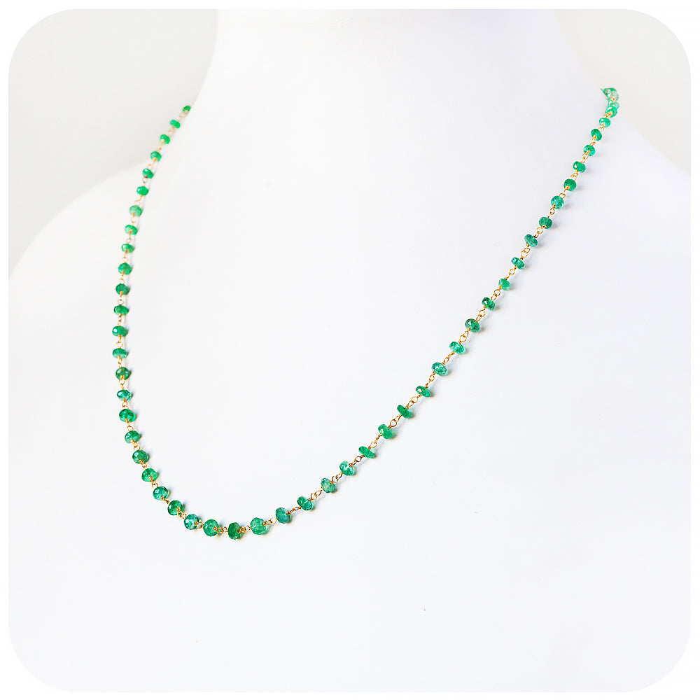 Emerald and Yellow Gold Necklace